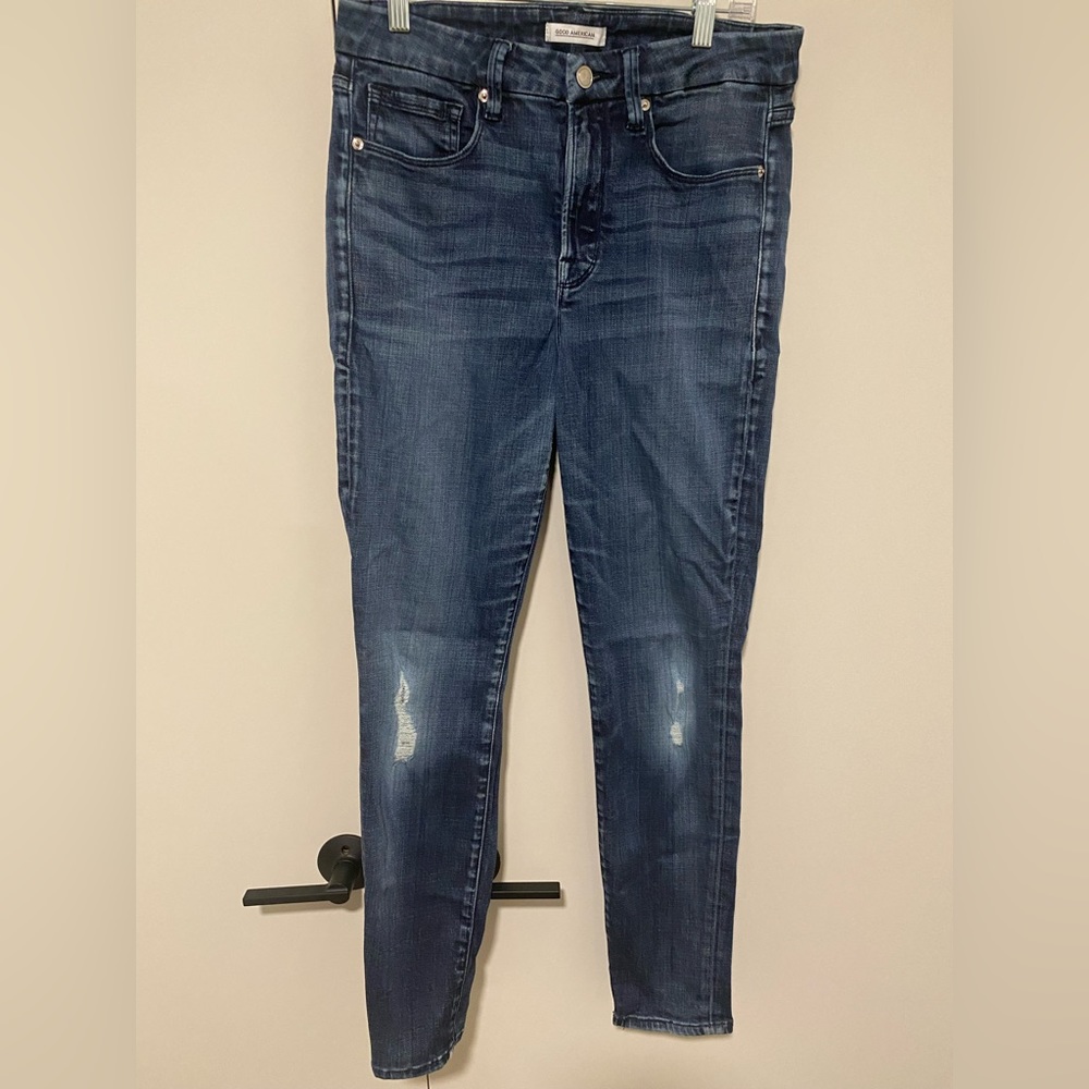 Good American size 10/30 skinny high rise stretch jeans
